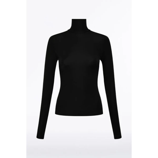 Black Matte Jersey Skivvy - Image 5