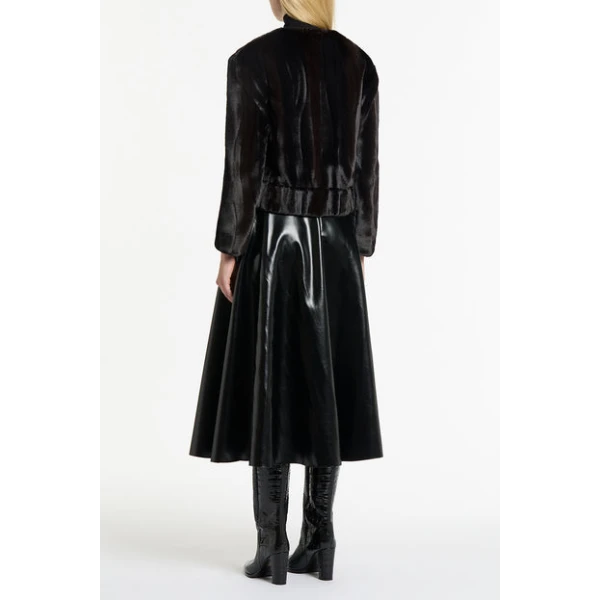 Chocolate Moray Faux Fur Jacket - Image 3