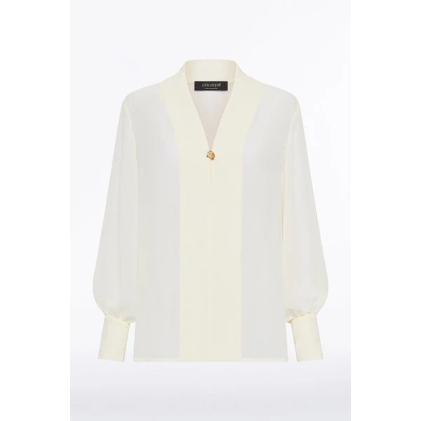 Ivory Georgette La Banda Shirt - Image 5