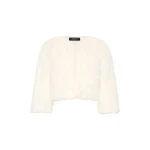 Ivory Piuma Fur Bolero