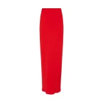 Red Crepe Bias Skirt