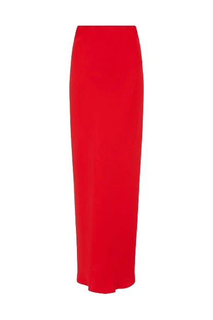 Carla-Zampatti-Red-Crepe-Bias-Skirt95226_nobg Red Crepe Bias Skirt - Image 1