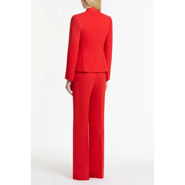 Red Crepe Striscia Jacket - Image 3