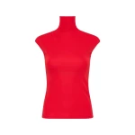 Red Matte Jersey Extended Polo