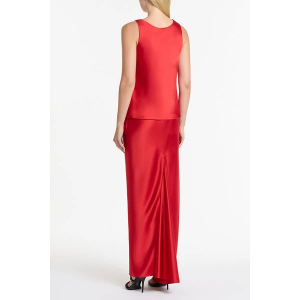 Red Satin Scoop Cami - Image 3