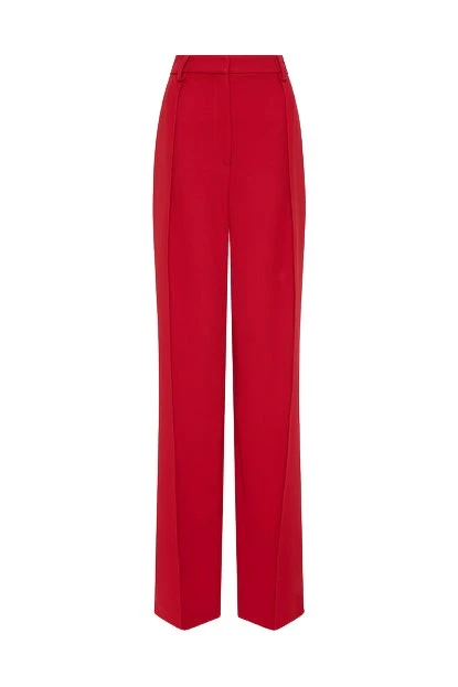 Carla-Zampatti-Scarlet-Crepe-Classic-Pleat-Pant48160_nobg Scarlet Crepe Classic Pleat Pant - Image 1