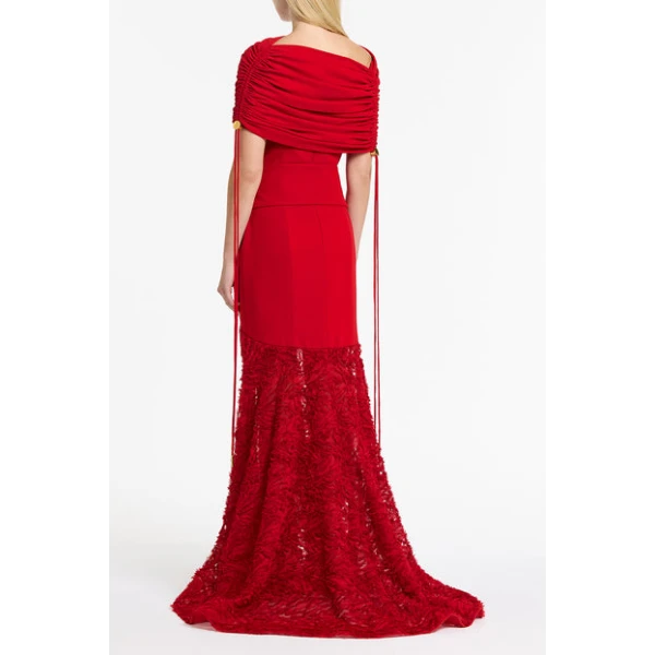 Scarlet Crepe Coulisse Shrug - Image 3