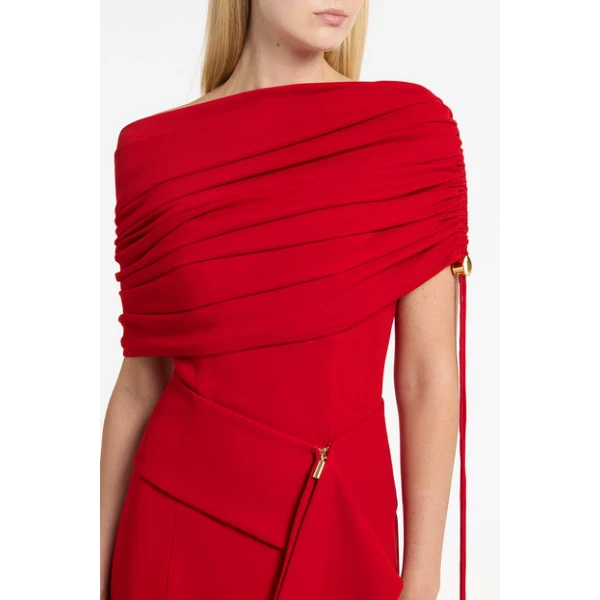 Scarlet Crepe Coulisse Shrug - Image 4
