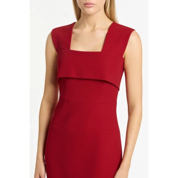 Scarlet Crepe La Banda Midi Dress - Image 5