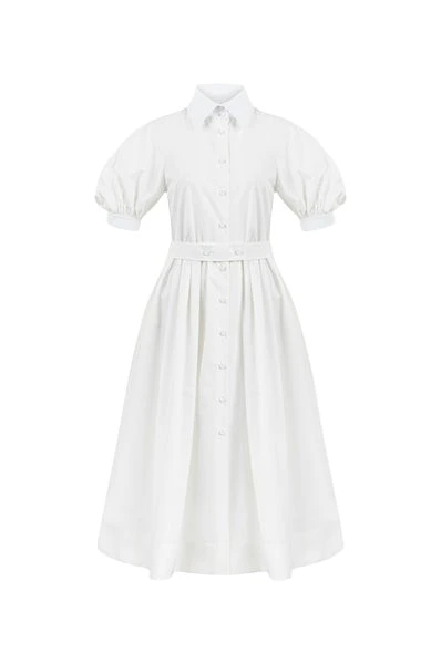 Dice-Kayek-Balloon-Sleeved-Poplin-Dress21983_nobg Balloon Sleeved Poplin Dress - Image 1