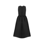 Rose Embroidered Black Dress