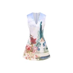 Briana V Neck Mini Dress - Jardin Print