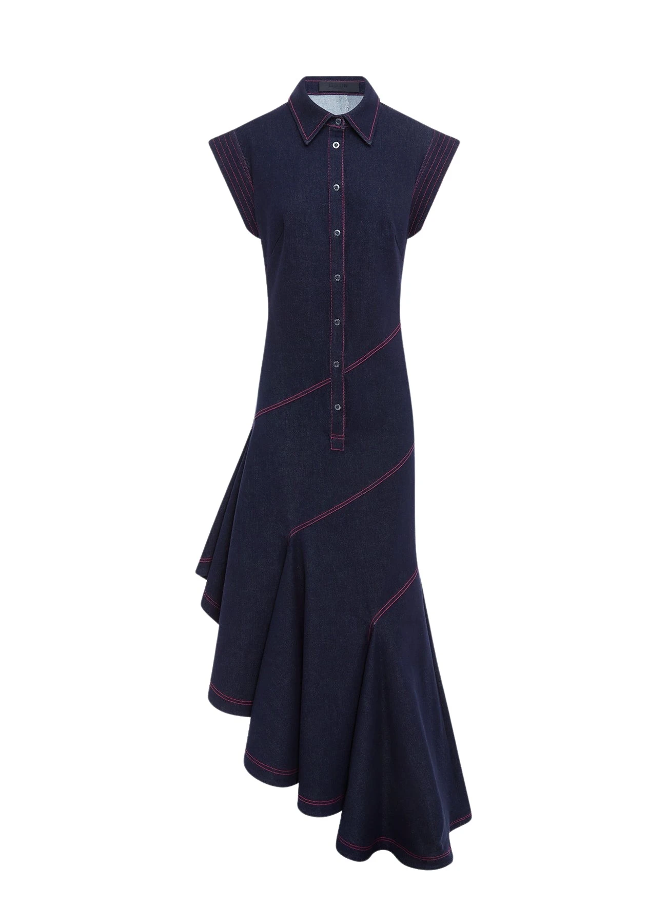 Leo-Lin-Demi-Denim-Asymmetric-Dress-Indigo-652255_nobg Demi Denim Asymmetric Dress - Indigo - Image 1