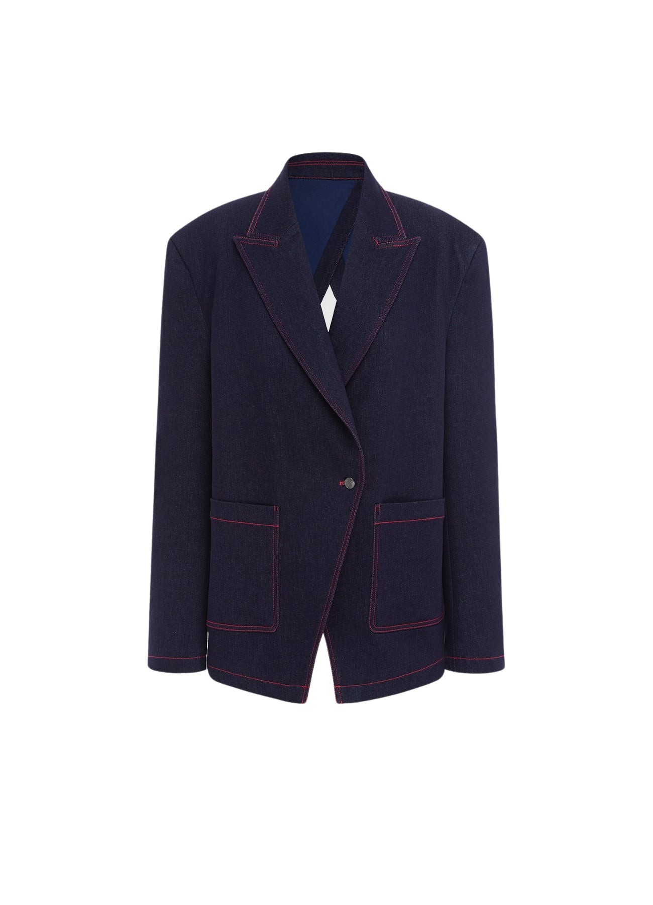 Leo Lin Jocelyn Denim Split Blazer – Indigo