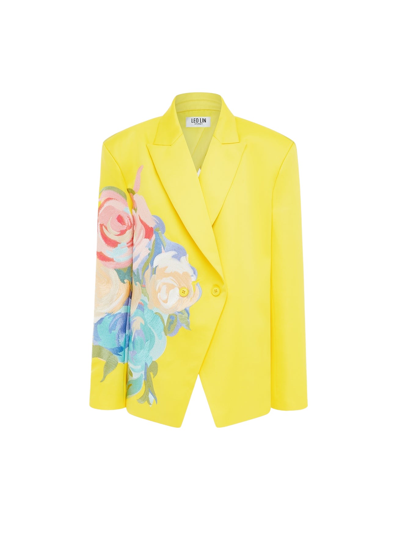 Leo Lin Jocelyn Embroidered Split Blazer – Bouquet Print
