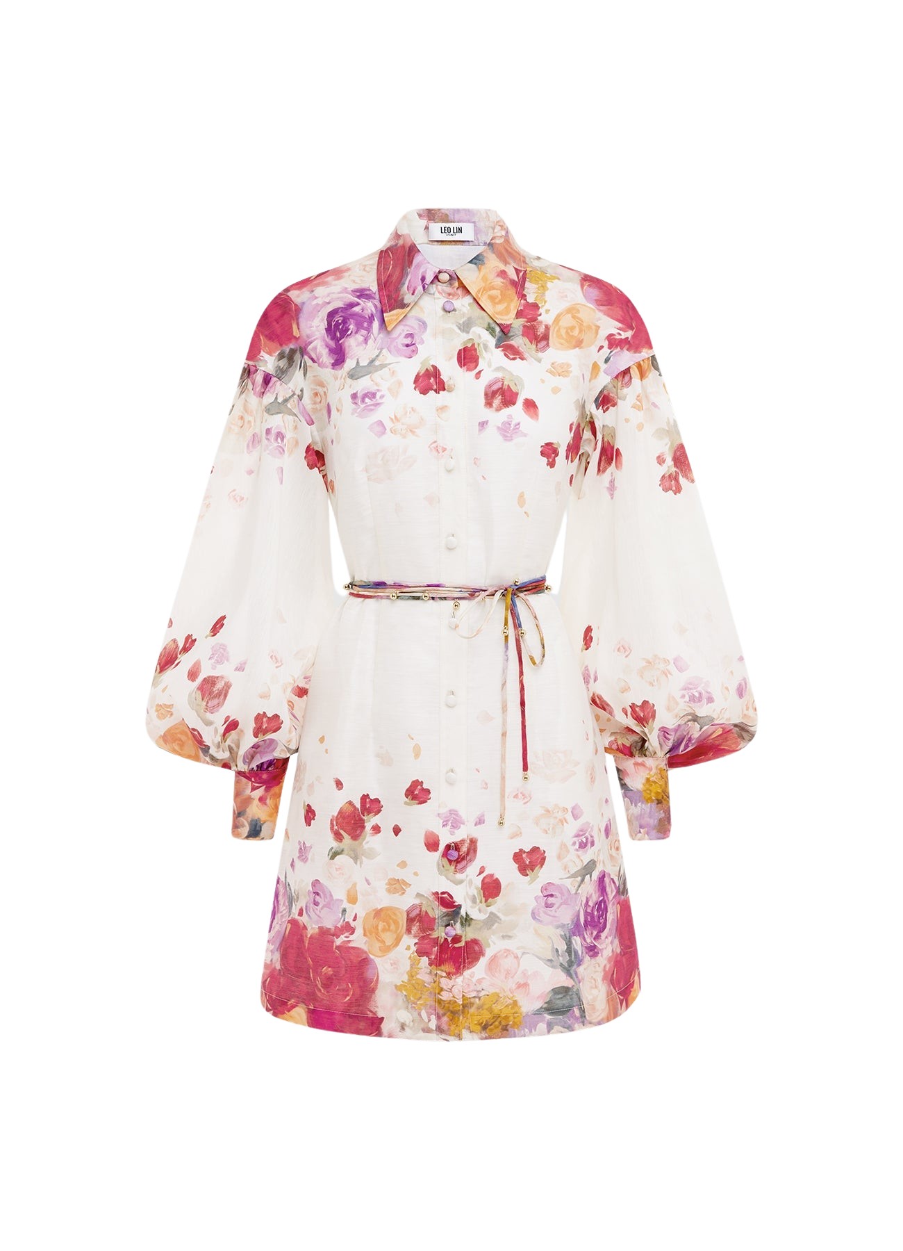 Leo Lin Juliana Shirt Mini Dress – Fleur Print