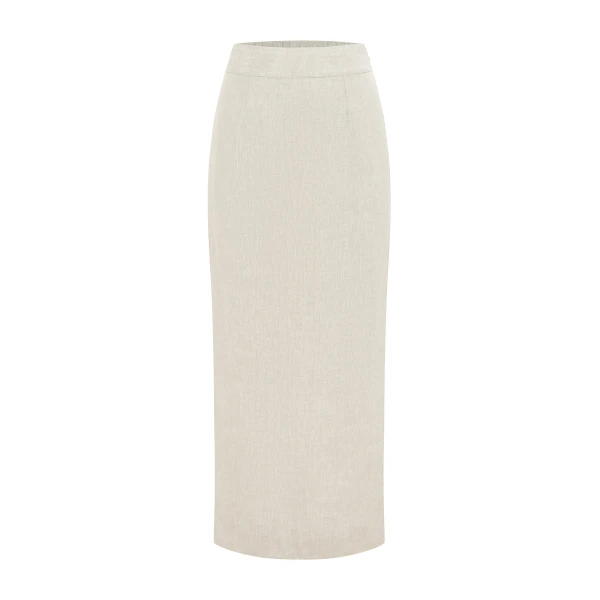 Emma Pencil Skirt - Natural - Image 8