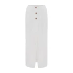 Posse-The-label-Gigi-Column-Skirt-Ivory Posse The label Clothing