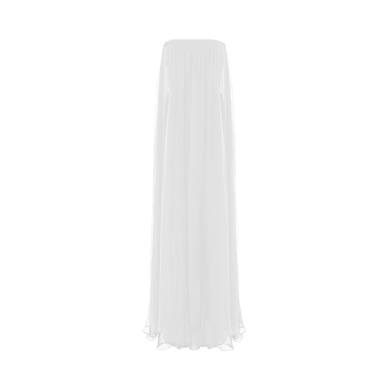 Rasario Crepe And Silk Chiffon Corset Gown
