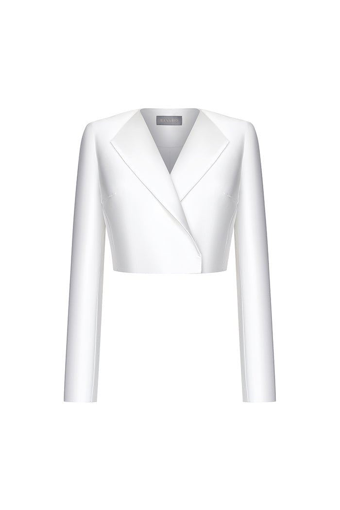 Rasario Cropped Satin Jacket