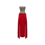 Rasario-Crystal-Embellished-Corset-Satin-Gown-With-A-Train Rasario Crystal Embellished Corset Satin Gown With A Train