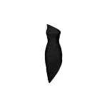 Rasario-Draped-Assymetric-Satin-Midi-Dress Rasario Draped Assymetric Satin Midi Dress