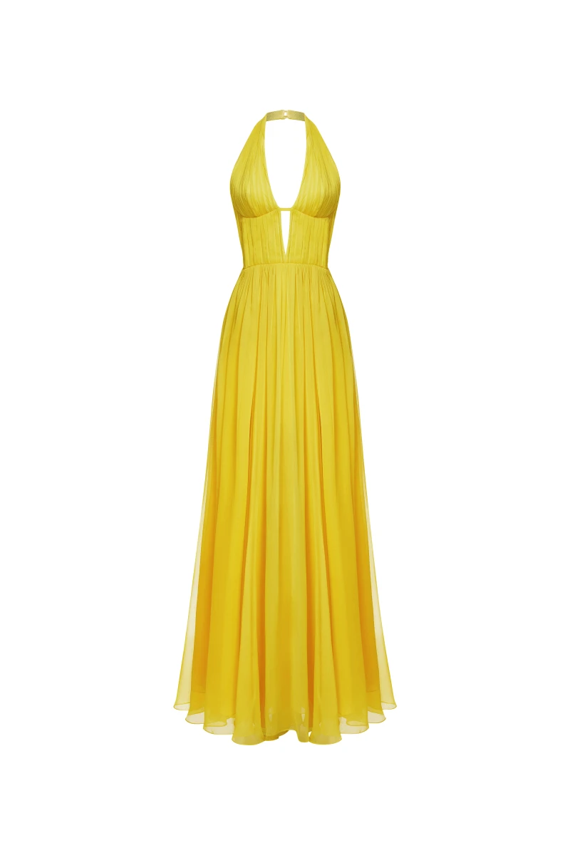 Rasario-Draped-Chiffon-Maxi-Dress Rasario Draped Chiffon Maxi Dress