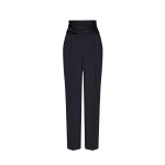 Rasario-High-Rise-Crepe-And-Satin-Cropped-Pants-With-Draped-Belt Rasario High-Rise Crepe And Satin Cropped Pants With Draped Belt