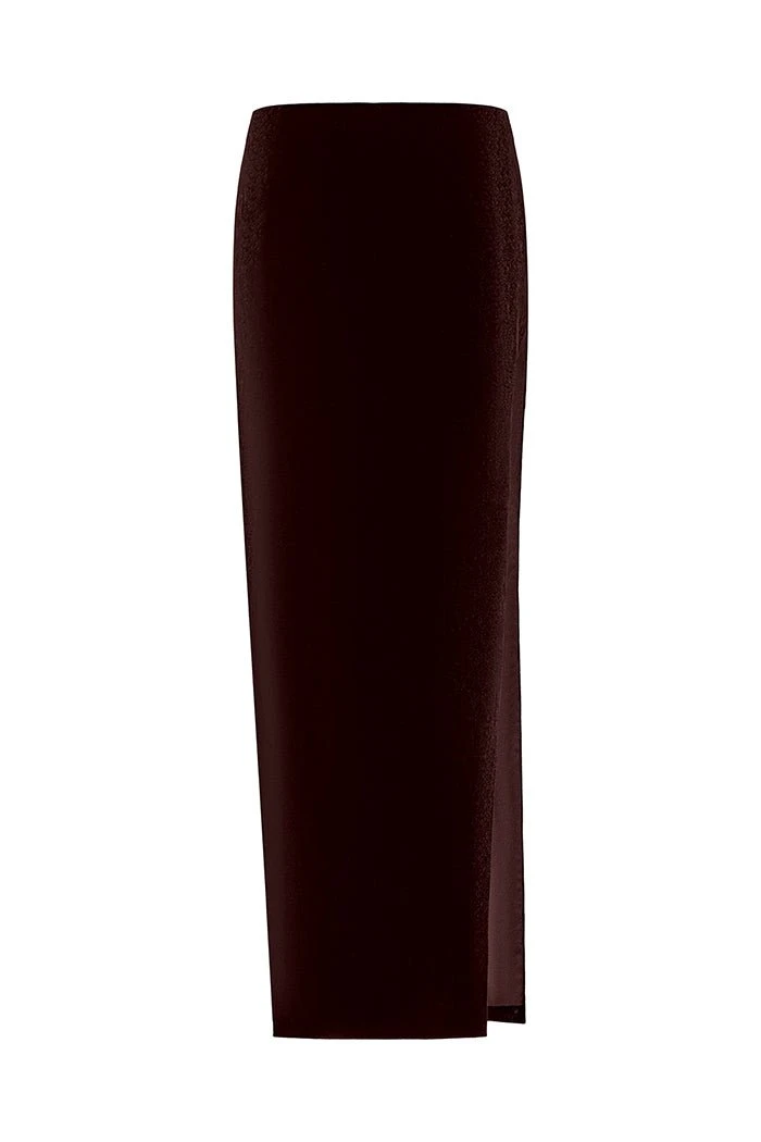 Rasario-Low-Rised-Maxi-Skirt-With-A-Side-Slit Rasario Low-Rised Maxi Skirt With A Side Slit