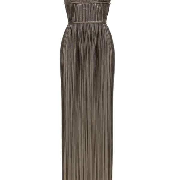 Rasario Pleated Maxi Dress Trimmed With Edging