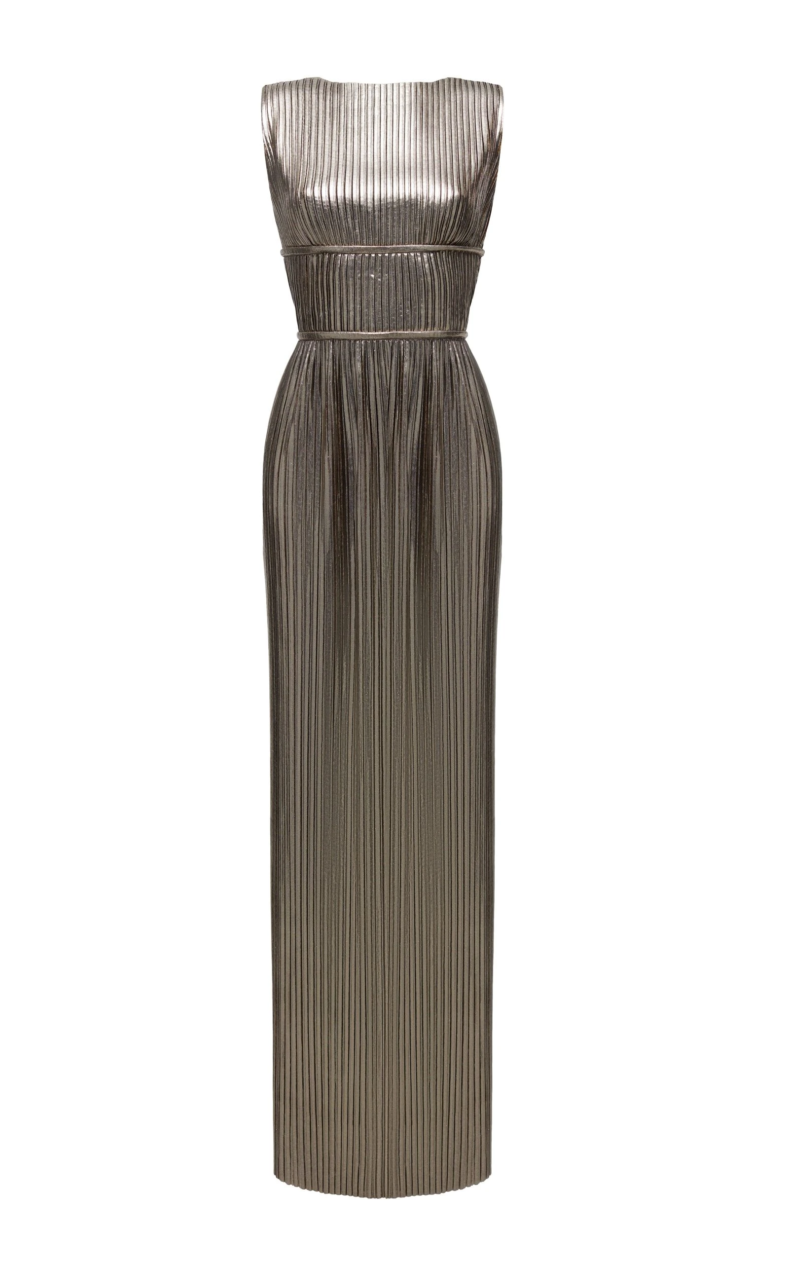 Rasario-Pleated-Maxi-Dress-Trimmed-With-Edging Rasario Pleated Maxi Dress Trimmed With Edging