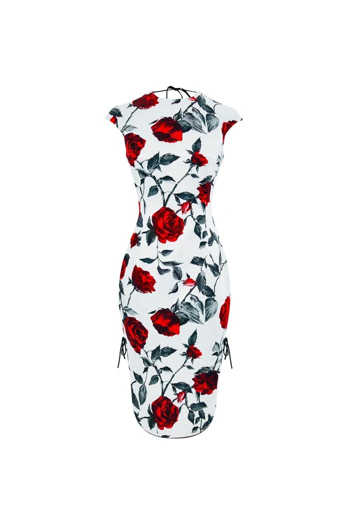 Rasario-Printed-Satin-Long-Midi-Dress-With-An-Opened-Back Rasario Printed Satin Long Midi Dress With An Opened Back