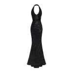 Rasario-Sequin-Maxi-Dress-With-Train Rasario Sequin Maxi Dress With Train