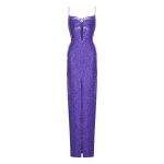 Rasario-Sequined-Maxi-Dress-With-Lacing Rasario Sequined Maxi Dress With Lacing