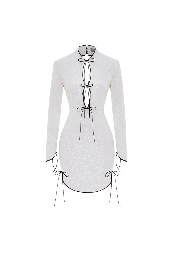 Rasario-Sequinned-Mini-Dress-With-An-Opened-Back-And-Cutout Rasario Sequinned Mini Dress With An Opened Back And Cutout