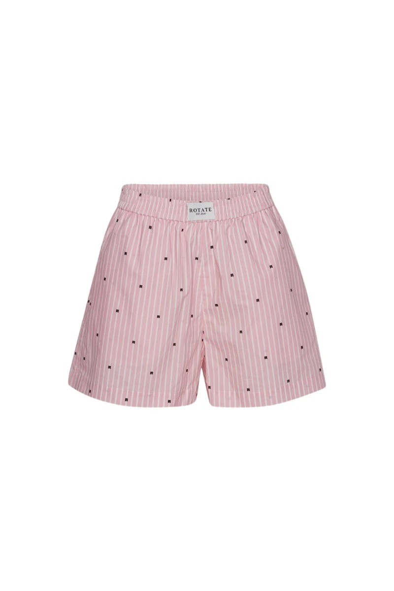Rotate-Birger-Christensen-Elasticated-Shorts-Pink81421_nobg Elasticated Shorts Pink - Image 1