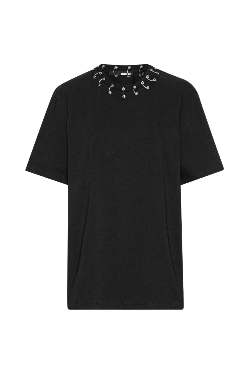 Rotate-Birger-Christensen-Oversized-Ring-T-Shirt-Black24216_nobg Oversized Ring T-Shirt Black - Image 1