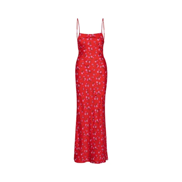 Printed Maxi Dress Red