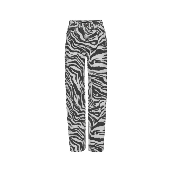 Printed Straight Jeans Zebra