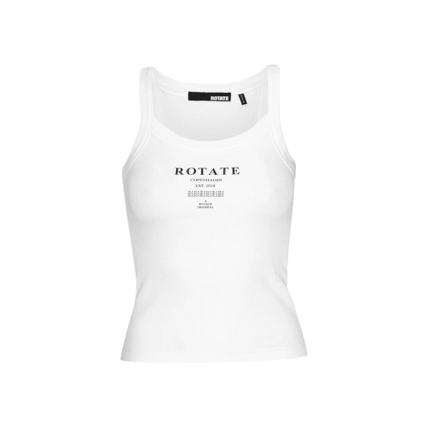 Ribbed Tank Top Bright White