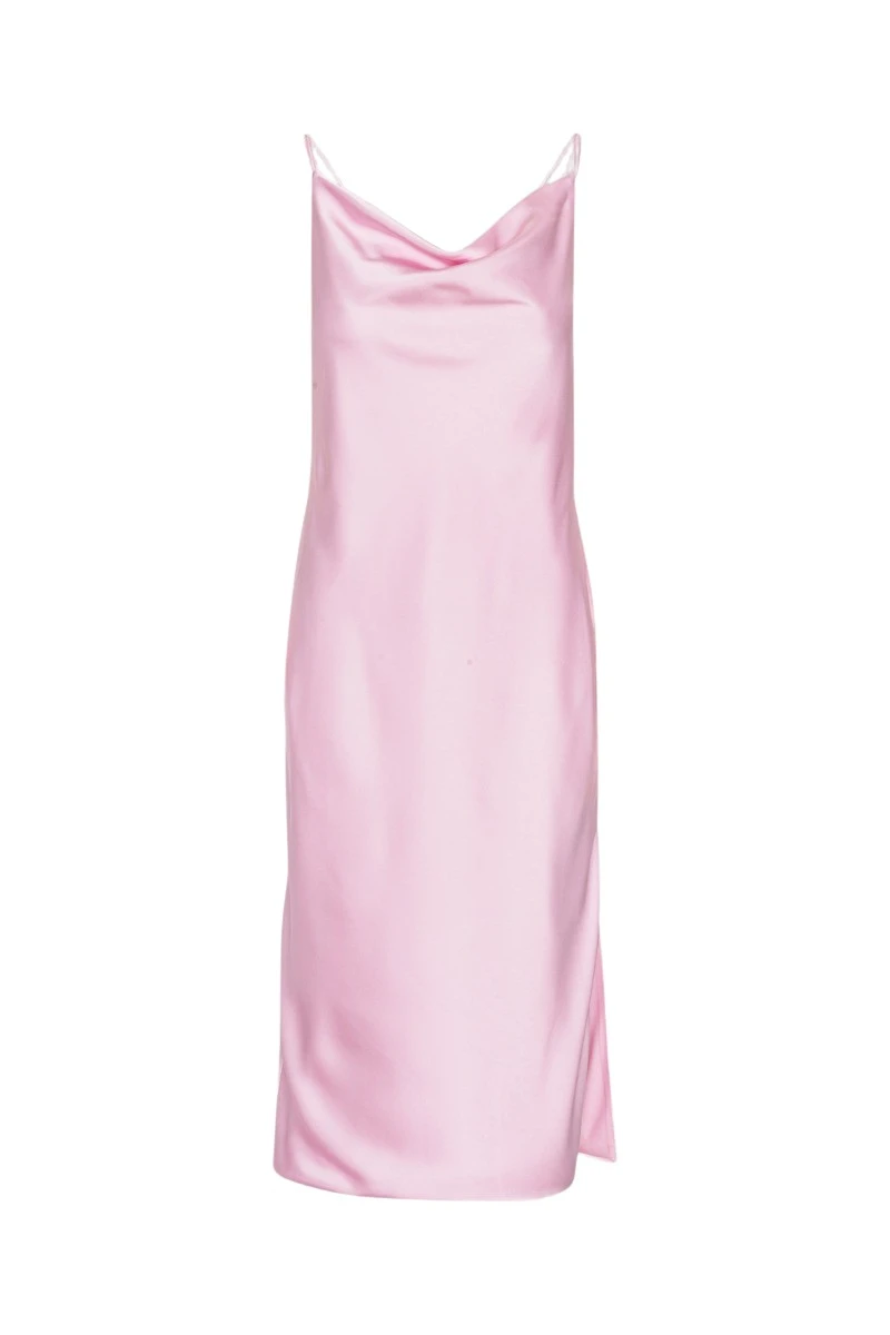 Rotate-Birger-Christensen-Satin-Midi-Slip-Dress-Pink83477_nobg Satin Midi Slip Dress Pink - Image 1