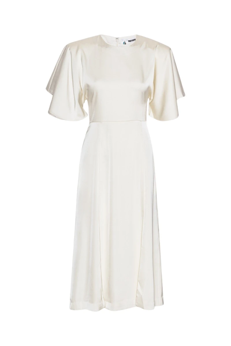 Rotate-Birger-Christensen-Satin-Midi-Slit-Dress-Egret44256_nobg Satin Midi Slit Dress Egret - Image 1