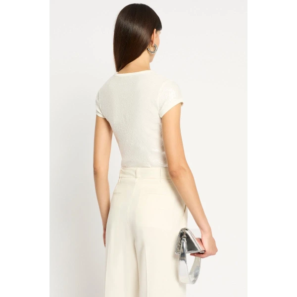 Sequin Sparkle Jersey Top - Image 5