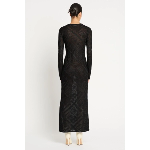 Sheer Geo Knit Dress - Image 5
