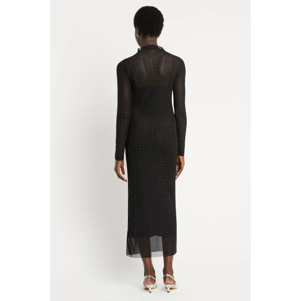 Star Appeal Embellished Mesh Dress - Image 5