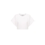 Alda Open Back Drawstring Crop T Shirt - White