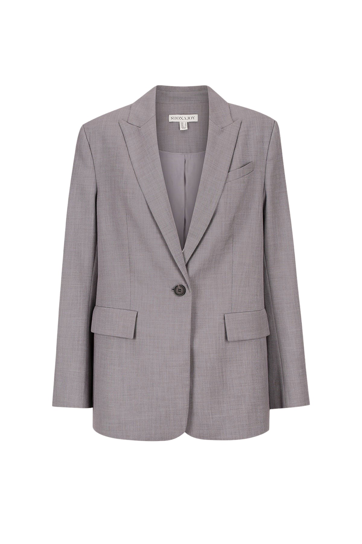 Shona Joy Asher Oversized Tailored Blazer – Steel Grey