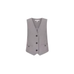 Asher Oversized Tailored Vest - Steel Grey