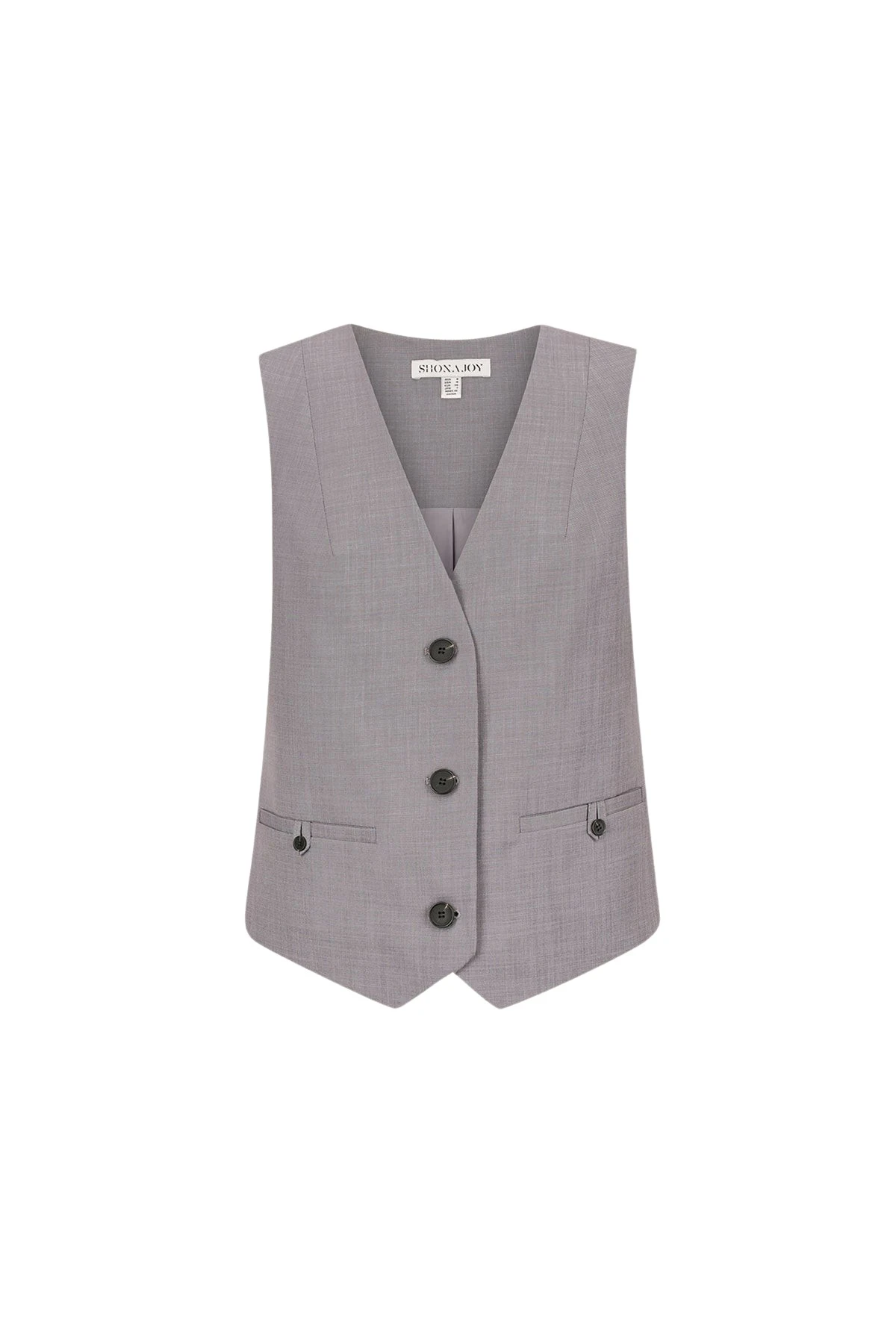 Shona-Joy-Asher-Oversized-Tailored-Vest-Steel-Grey-626622_nobg Asher Oversized Tailored Vest - Steel Grey - Image 1