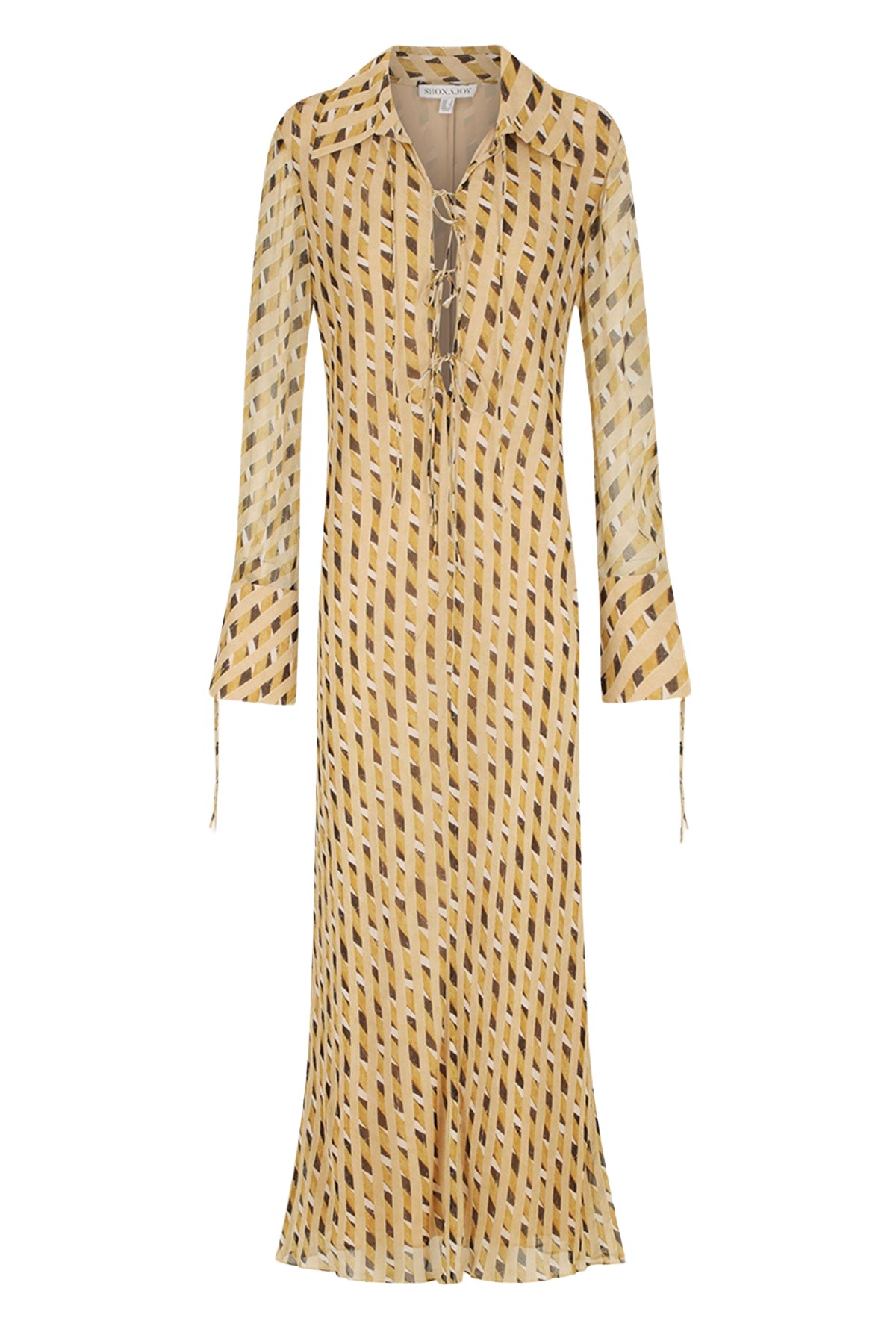 Shona Joy Axel Shirt Tie Maxi Dress